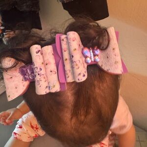 Purple Butterfly Hair Bow for Kids
